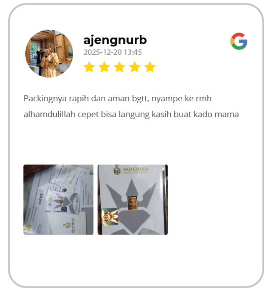 Testimoni Pelanggan Raja Emas Indonesia di WhatsApp