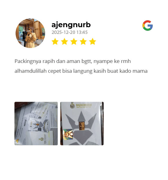 Testimoni Pelanggan Raja Emas Indonesia di WhatsApp
