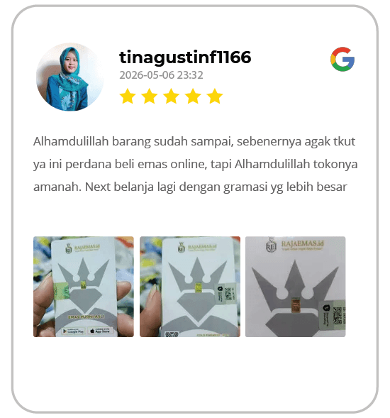 Testimoni Pelanggan Raja Emas Indonesia di WhatsApp