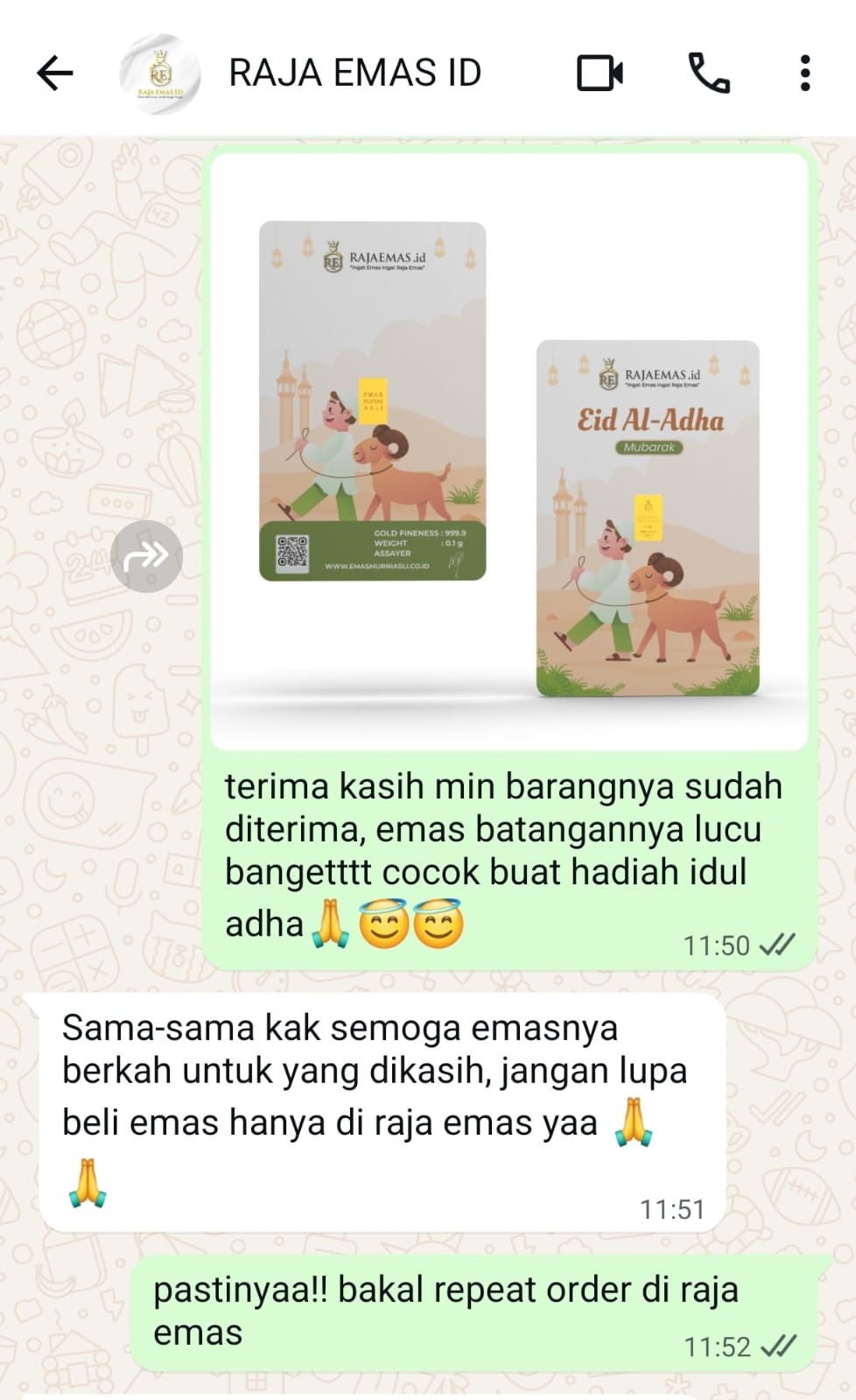 Testimoni Pelanggan Raja Emas Indonesia di Shopee